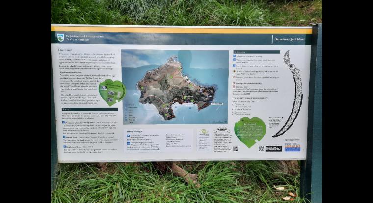Overview of the Quail Island reserve and some of its features.